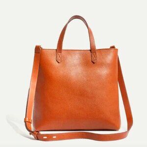 Madewell Zip-Top Transport Tote in English Saddle